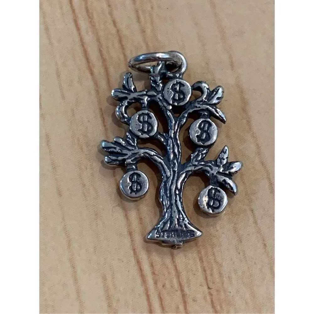 Money Tree Sterling Silver Jewelry Charm